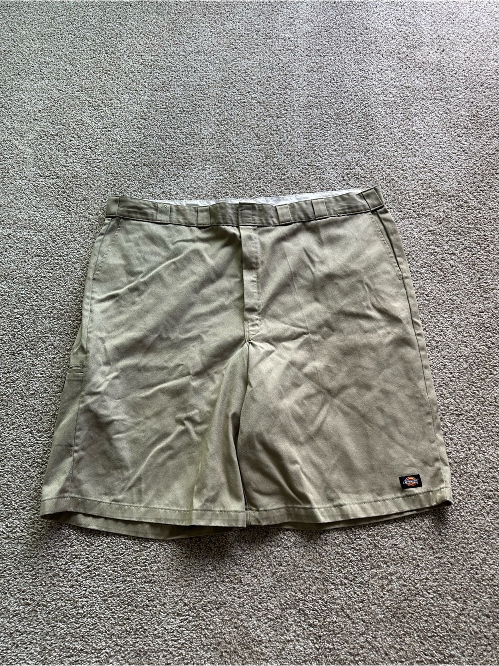 Dickies Loose Fit Khaki Workwear Twill Shorts Men's 41 Cotton Blend W941DHC
